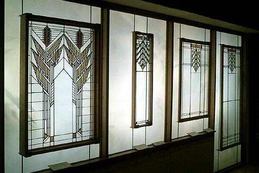 Panels from the Susan Lawrence Dana house and the J.J. Walser Jr. house.